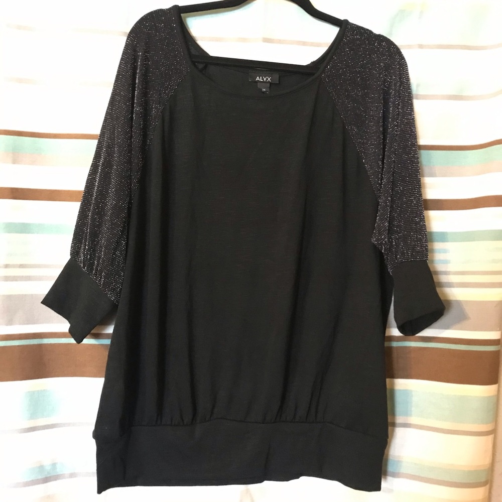Long Sleeve Black Blouse